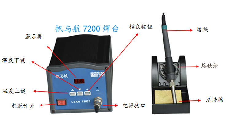 FYH7200大功率高溫?zé)o鉛焊臺(tái)功能介紹