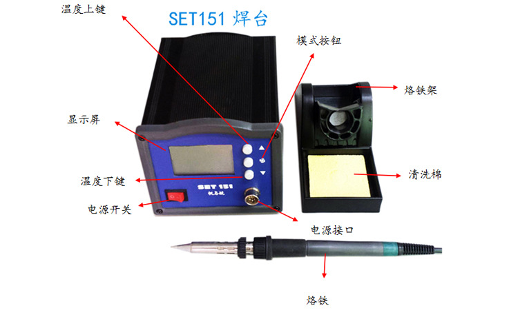 SET151大功率高溫無鉛焊臺功能介紹